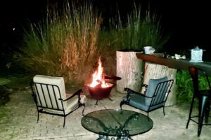 firepit at barn event venue