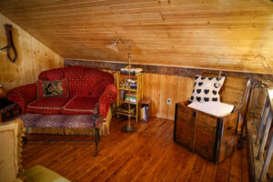 barn loft rental couch