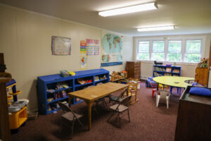 kids' play room at wedding chapel