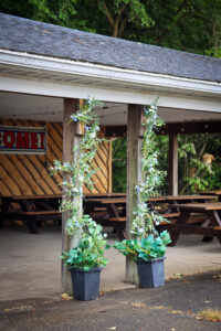 outdoor pavilion at wedding chapel